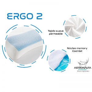 ALMOHADA ASTRONAUTA ERGO 2 GEL